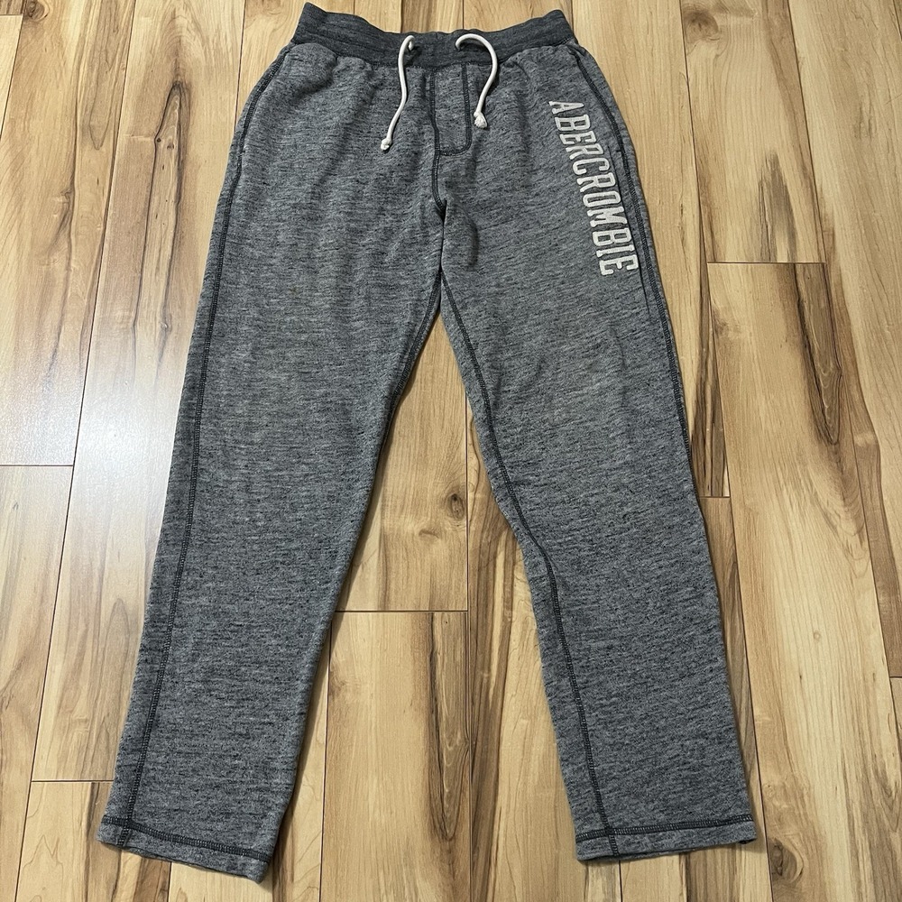 Abercrombie & Fitch Mens Gray Spellout Straight Leg Sweatpants  XS Athleisure